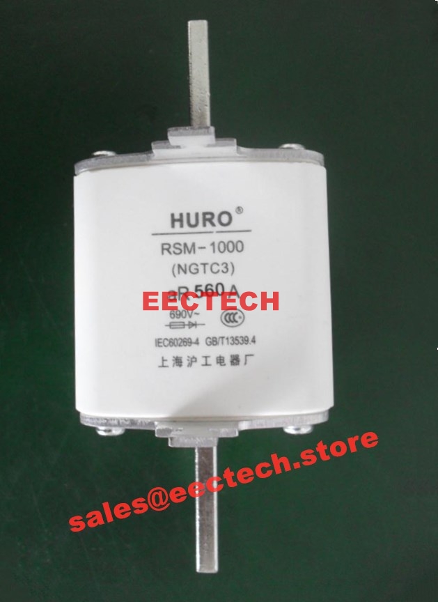 HURO RSM1000, NGTC3 Type Filled Square Tube Knife style Contact Fuse